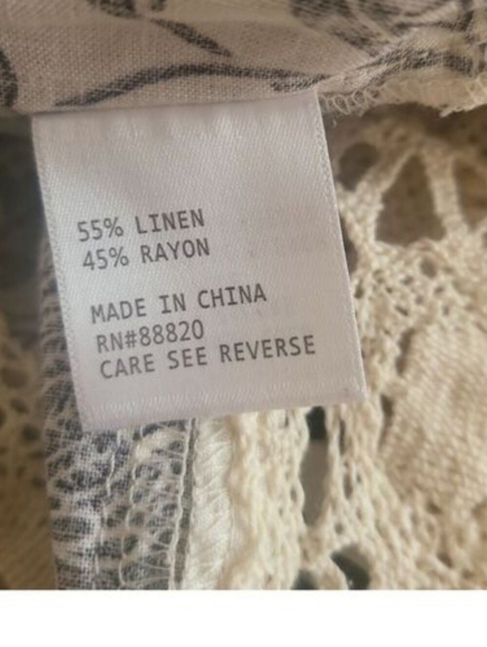 Christian Siriano New York Floral Linen Crochet Blouse – Medium - Picture 8 of 8